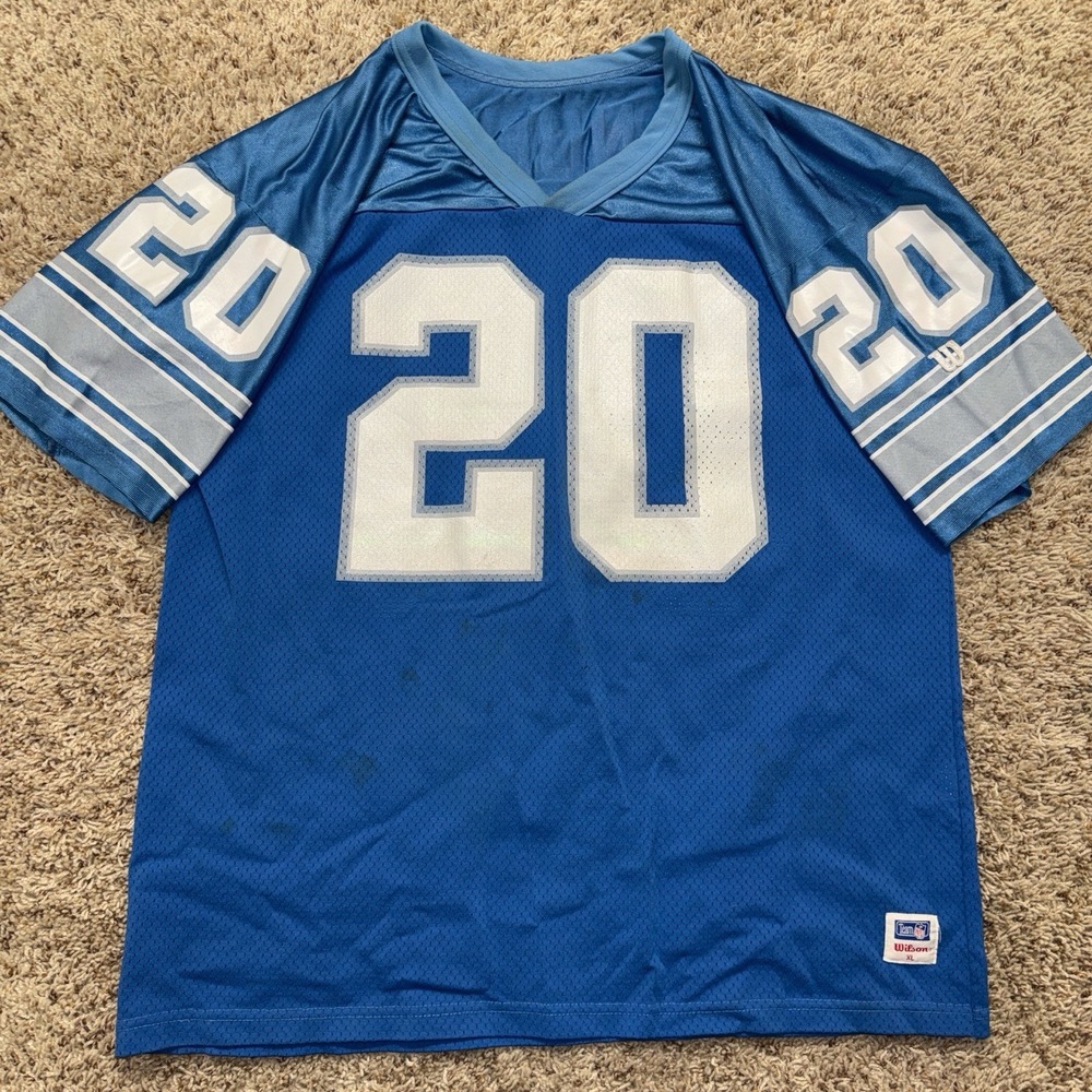 VINTAGE 90s BARRY SANDERS DETROIT LIONS NFL GRAIL Jersey Size XL #21 RARE